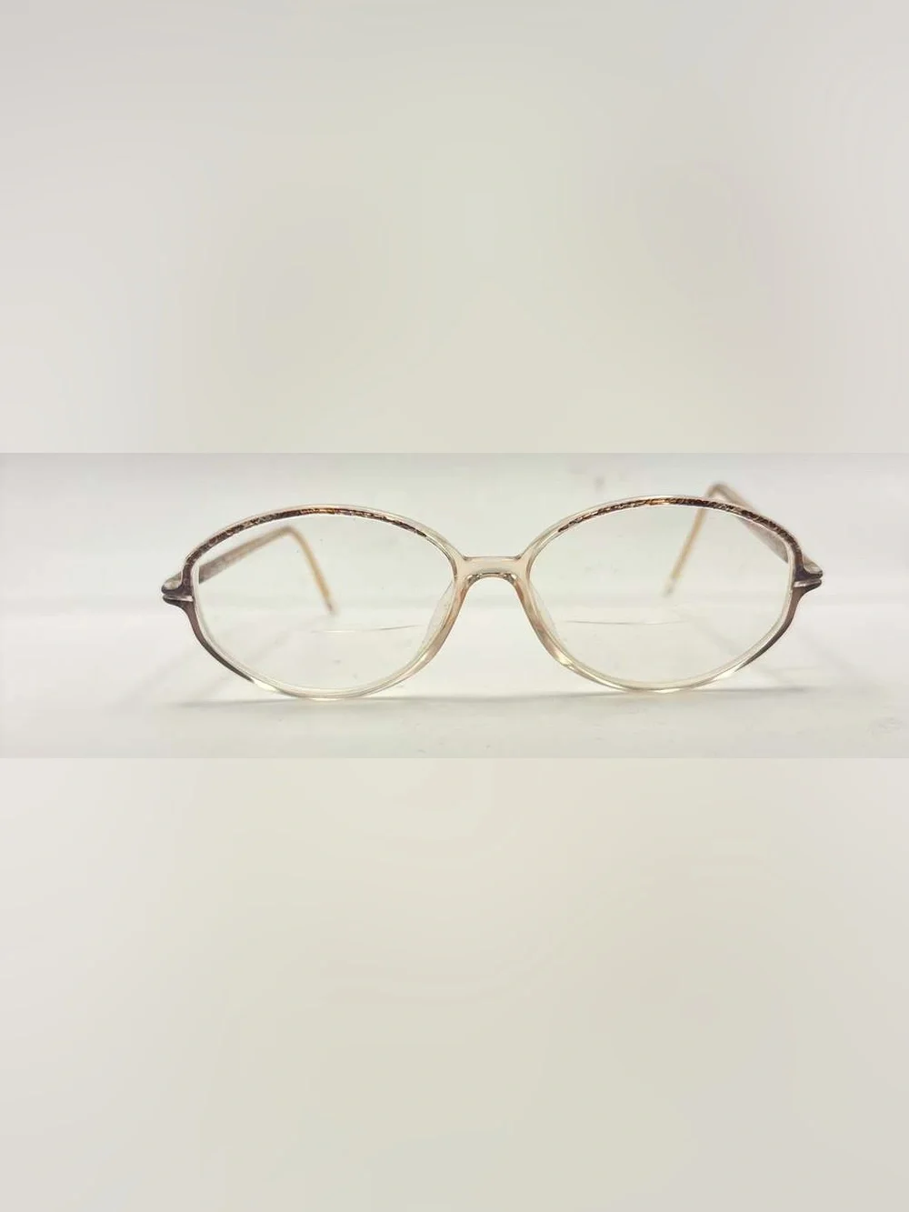 Vintage Silhouette M1911 Brown Translucent Oval Sunglasses Frames Only Austria